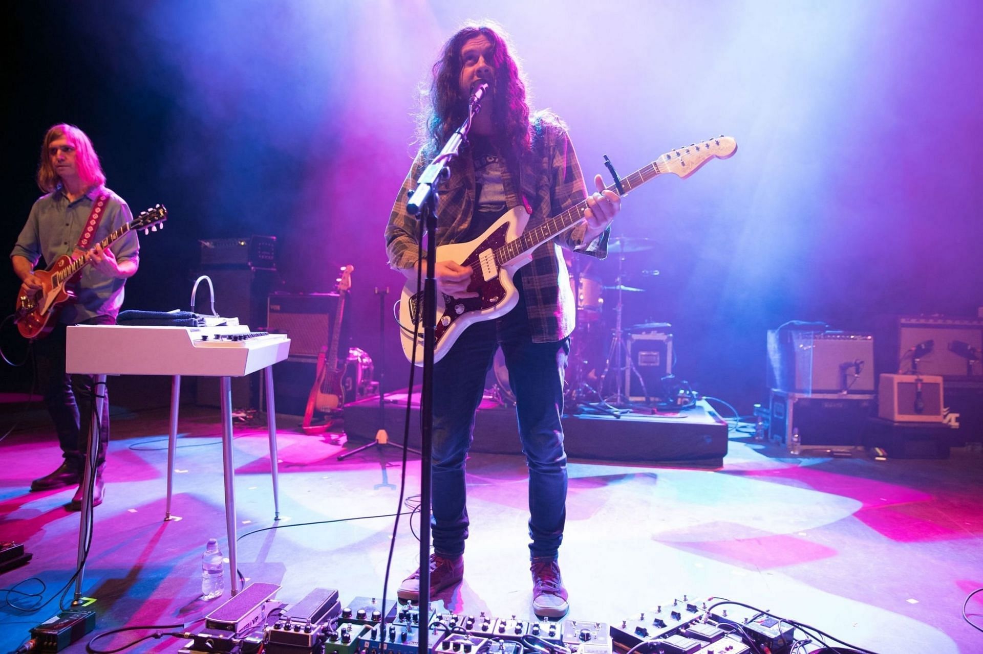 Late singer Rob Laakso performs with his band  Kurt Vile &amp; The Violators perform on stage at O2 Shepherd