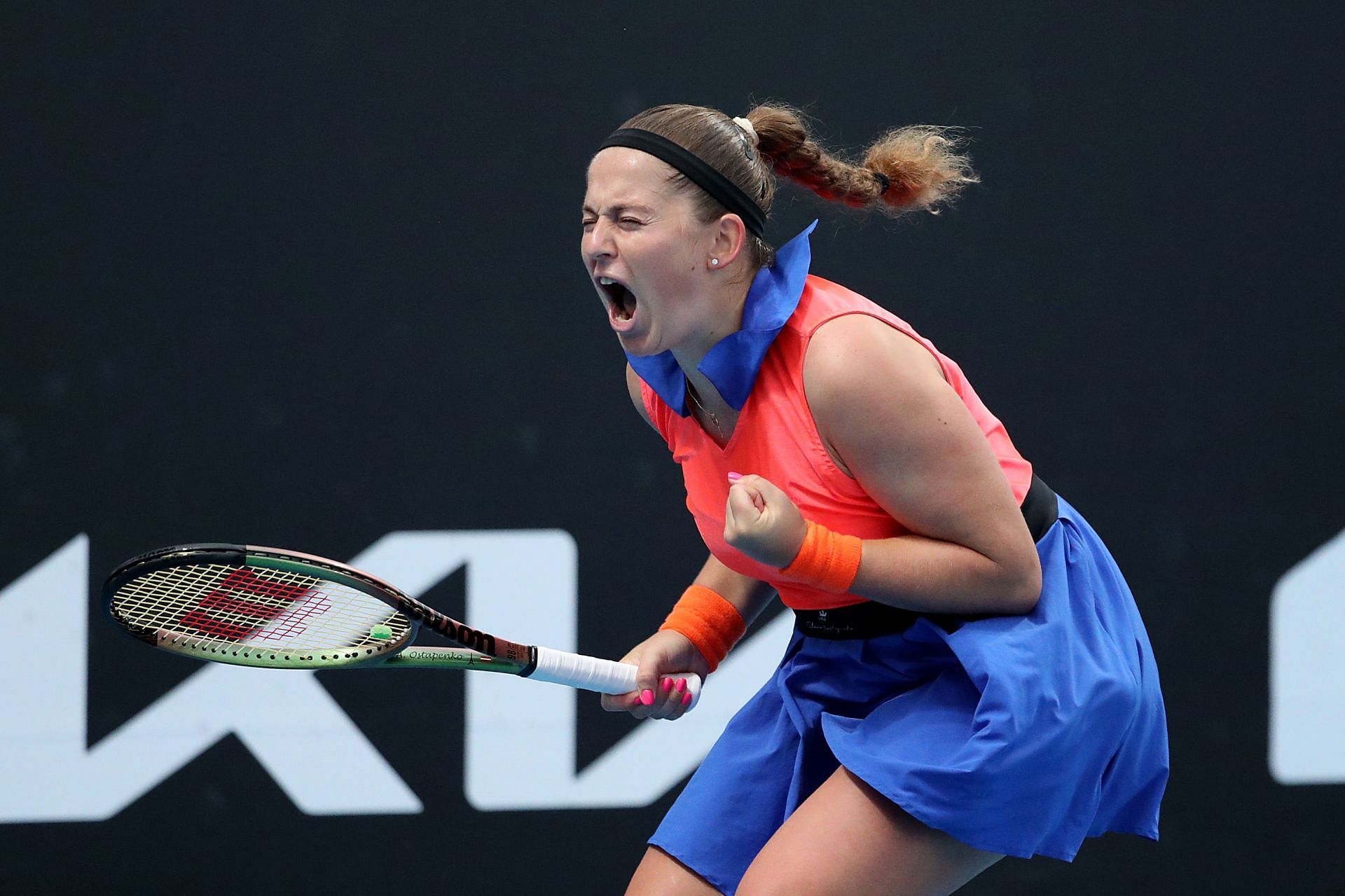 Jelena Ostapenko was unhappy with Hawk-eye at AO