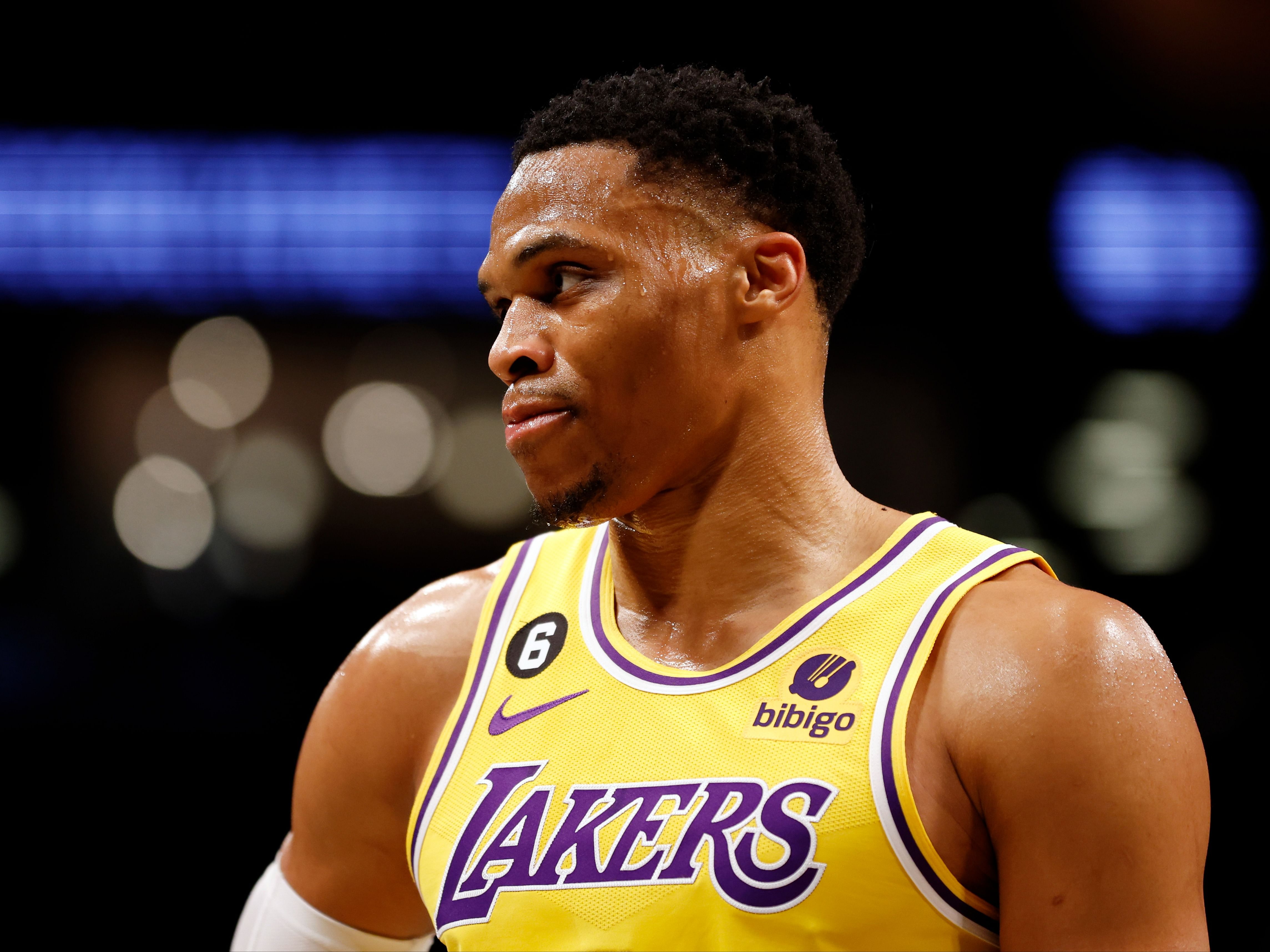 Russell Westbrook in action for LA Lakers 