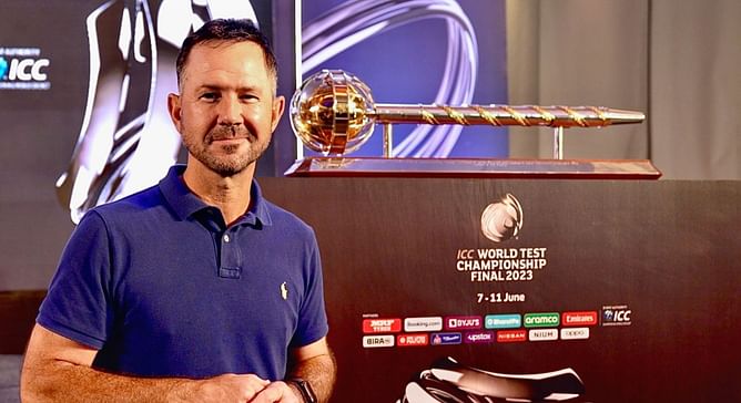 [Pictures] Ricky Ponting unveils Test mace for WTC final between IND & AUS