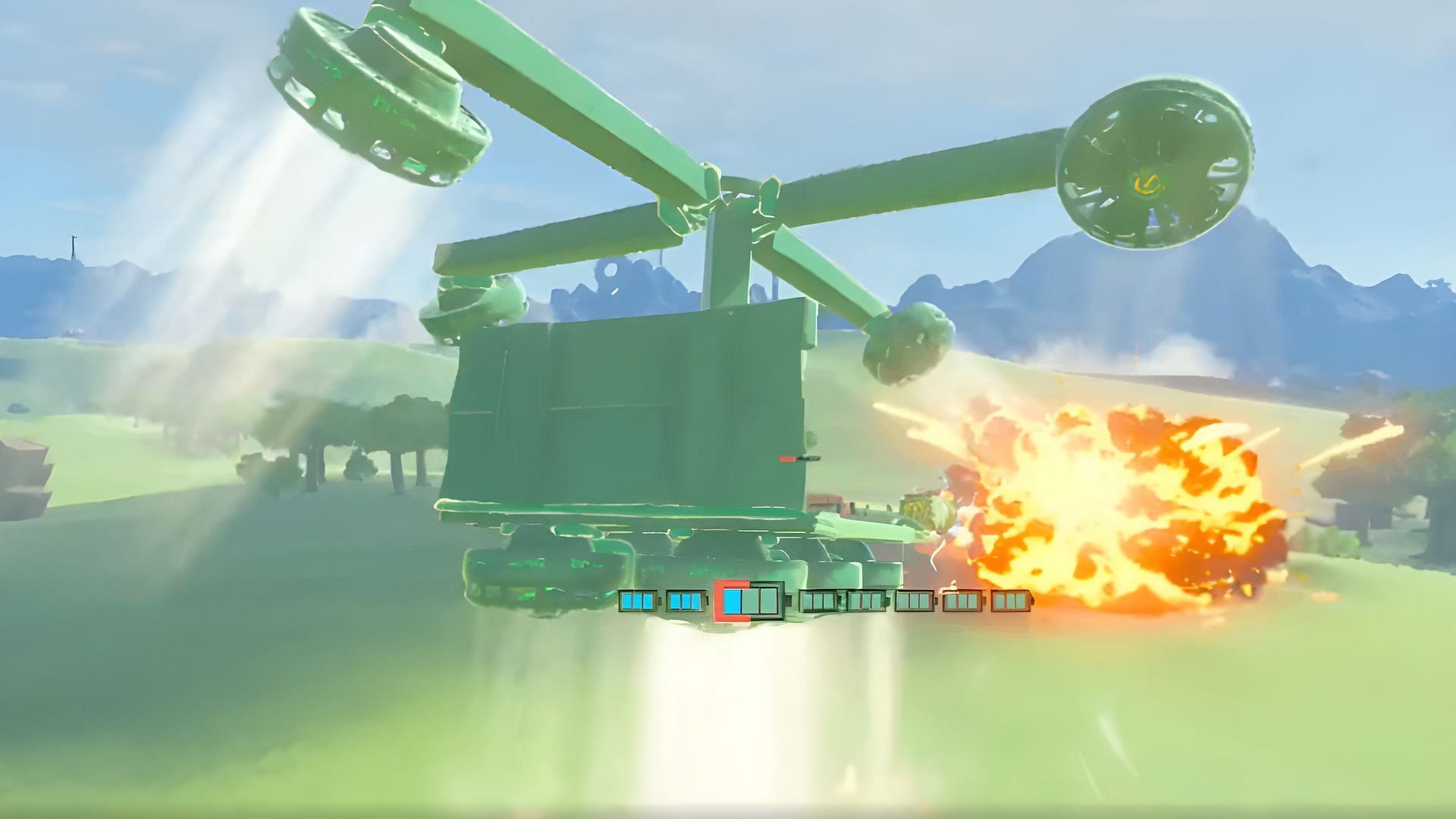 The Attack Helicopter in Tears of the Kingdom (Image via zeldabuilds/squishguin)