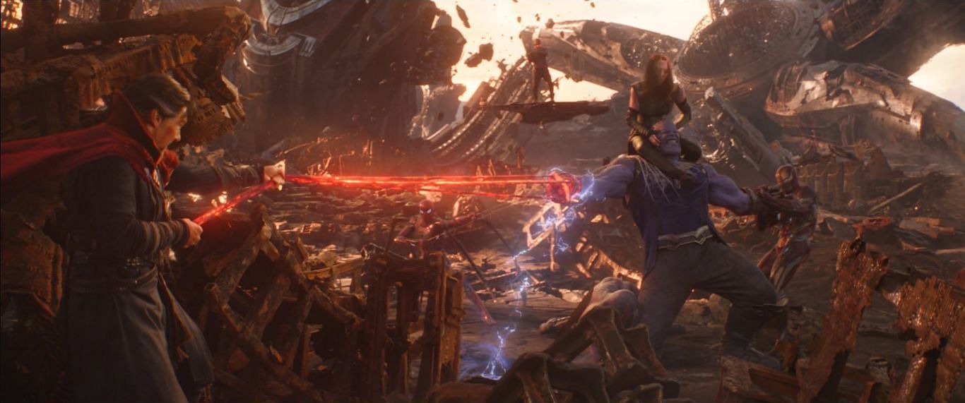 The Avengers stop Thanos (Image via Marvel)