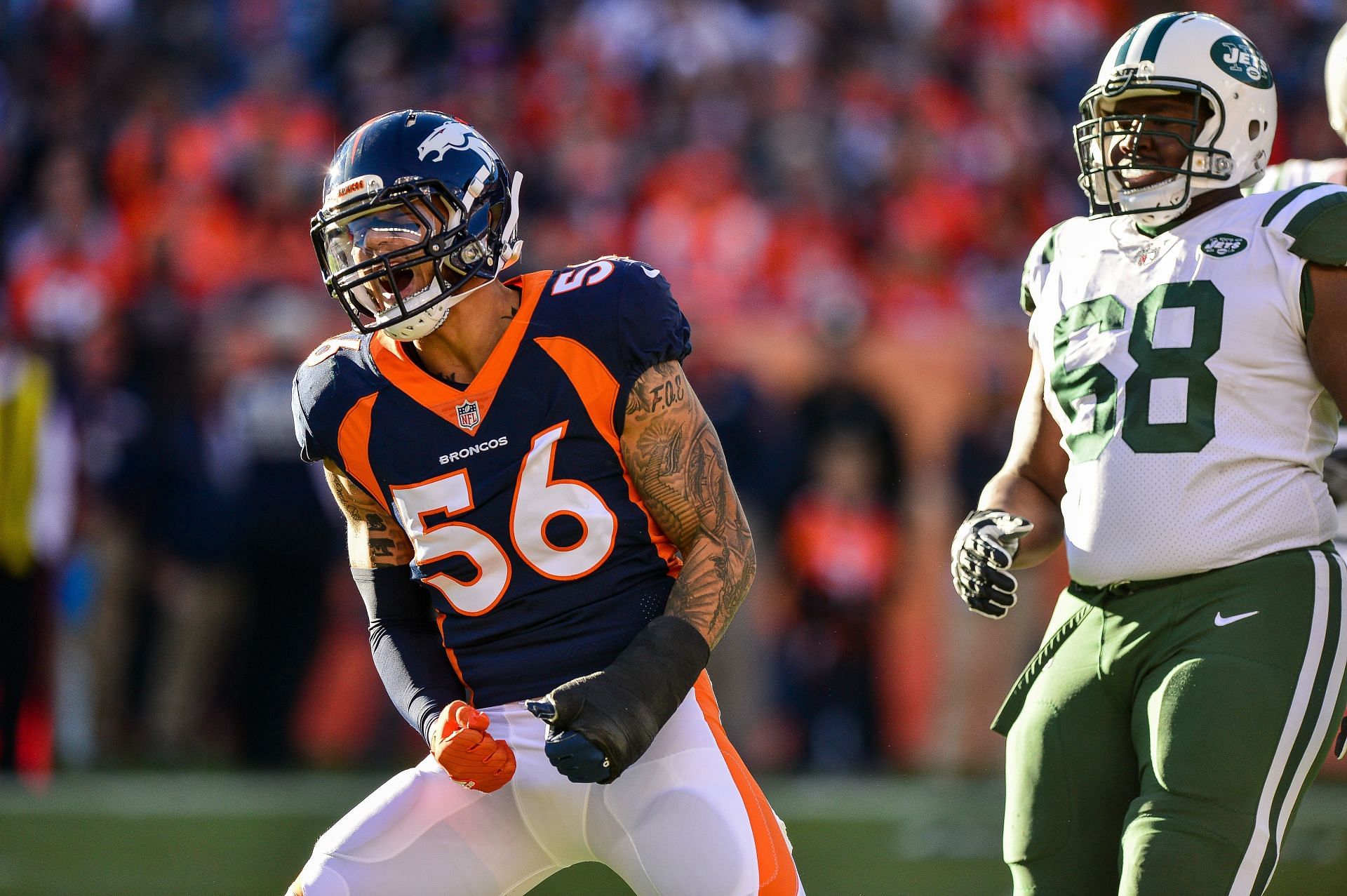 Shane Ray during New York Jets v Denver Broncos