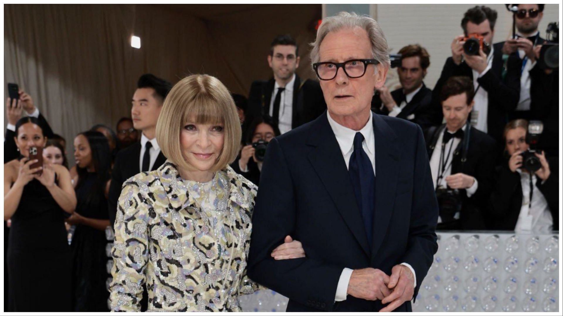 Anna Wintour and Bill Nighy arriving at the 2023 Met Gala (Image via Twitter/21metgala)