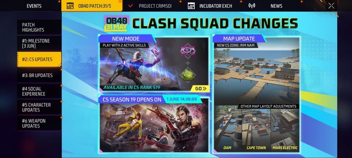 Free Fire OB40 update release date time and features announced (MAX