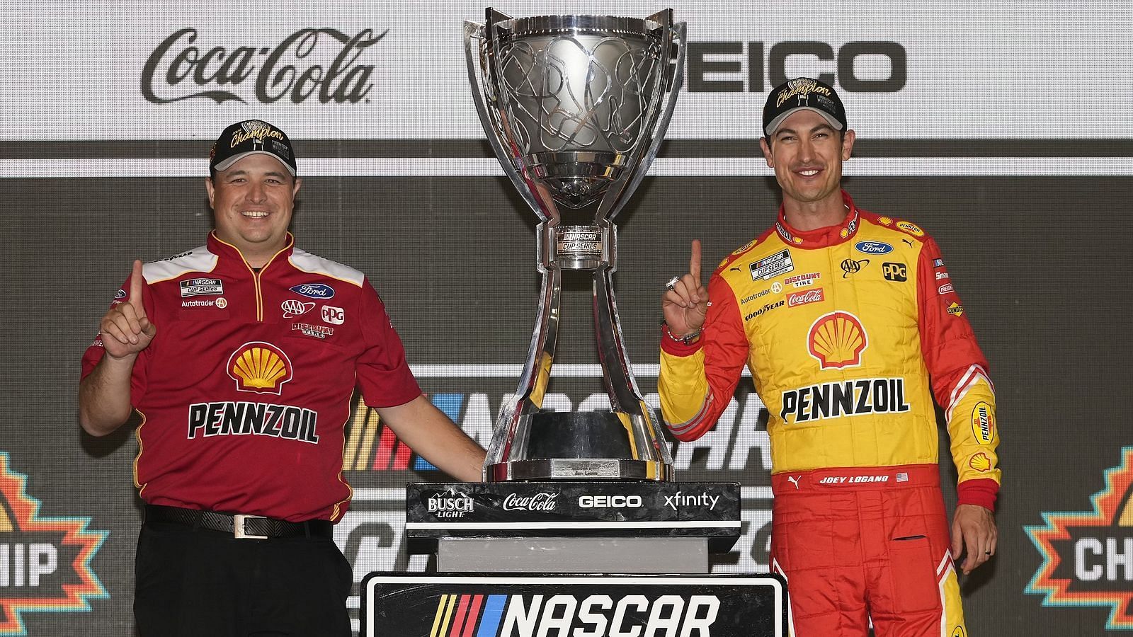 Joey Logano and Coleman Pressley