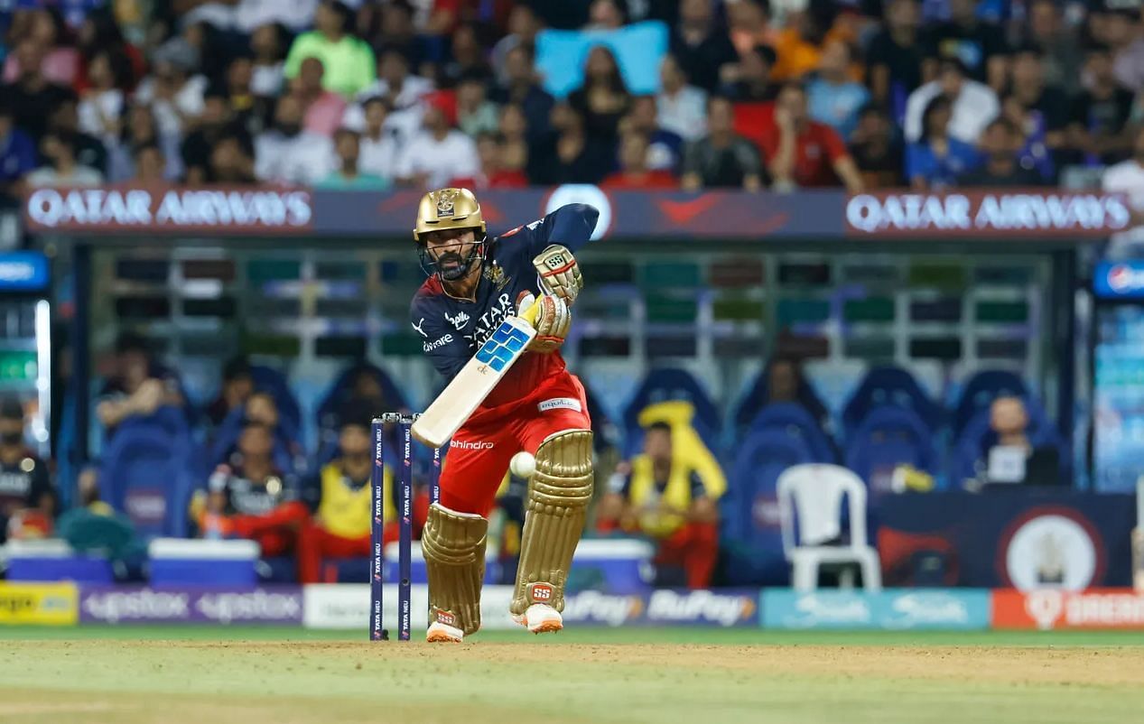 Dinesh Karthik was trapped in front for a two-ball duck
