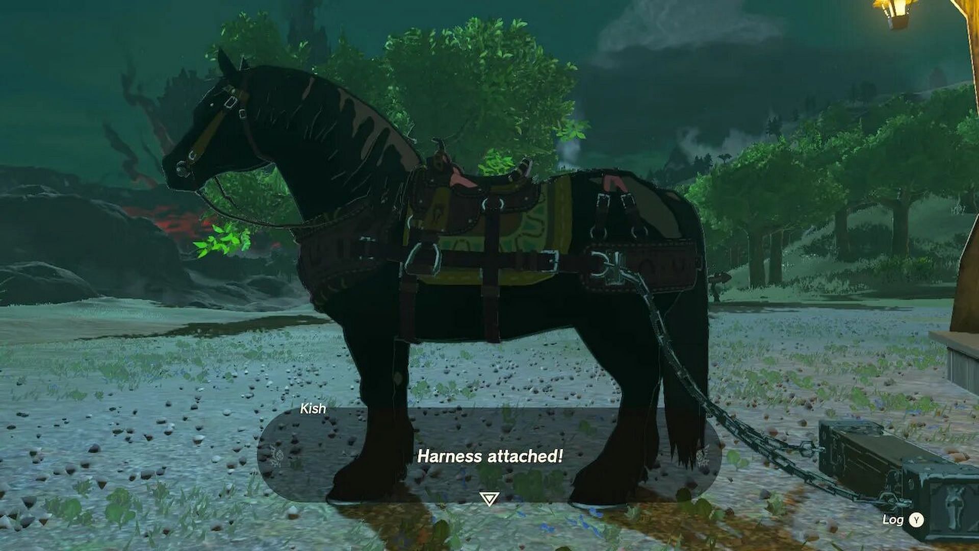 You must visit the stables to unlock and use the towing harness in Legend of Zelda Tears of the Kingdom (Image via Nintendo)
