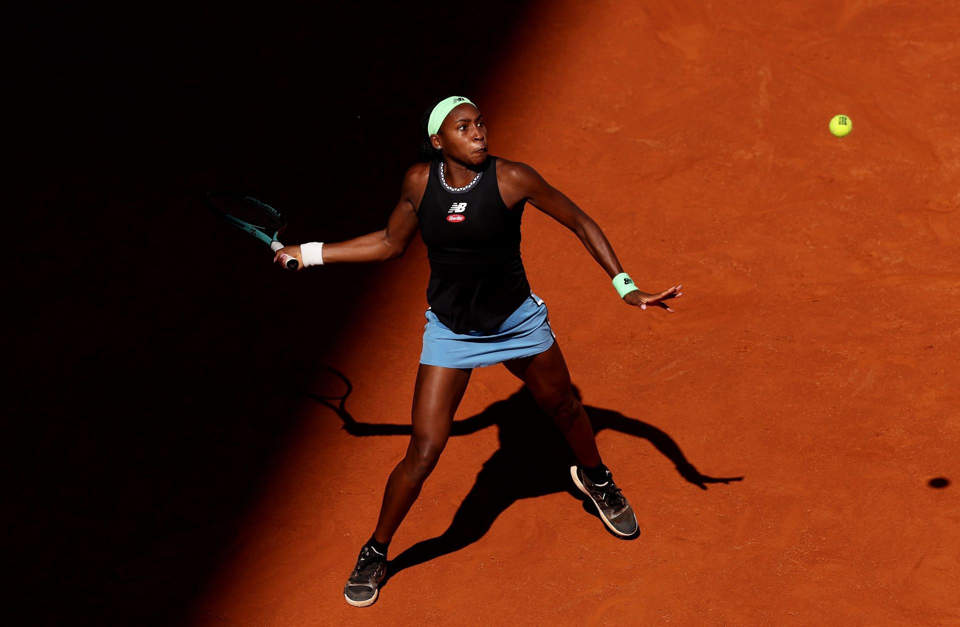Coco Gauff in action at the Madrid Open