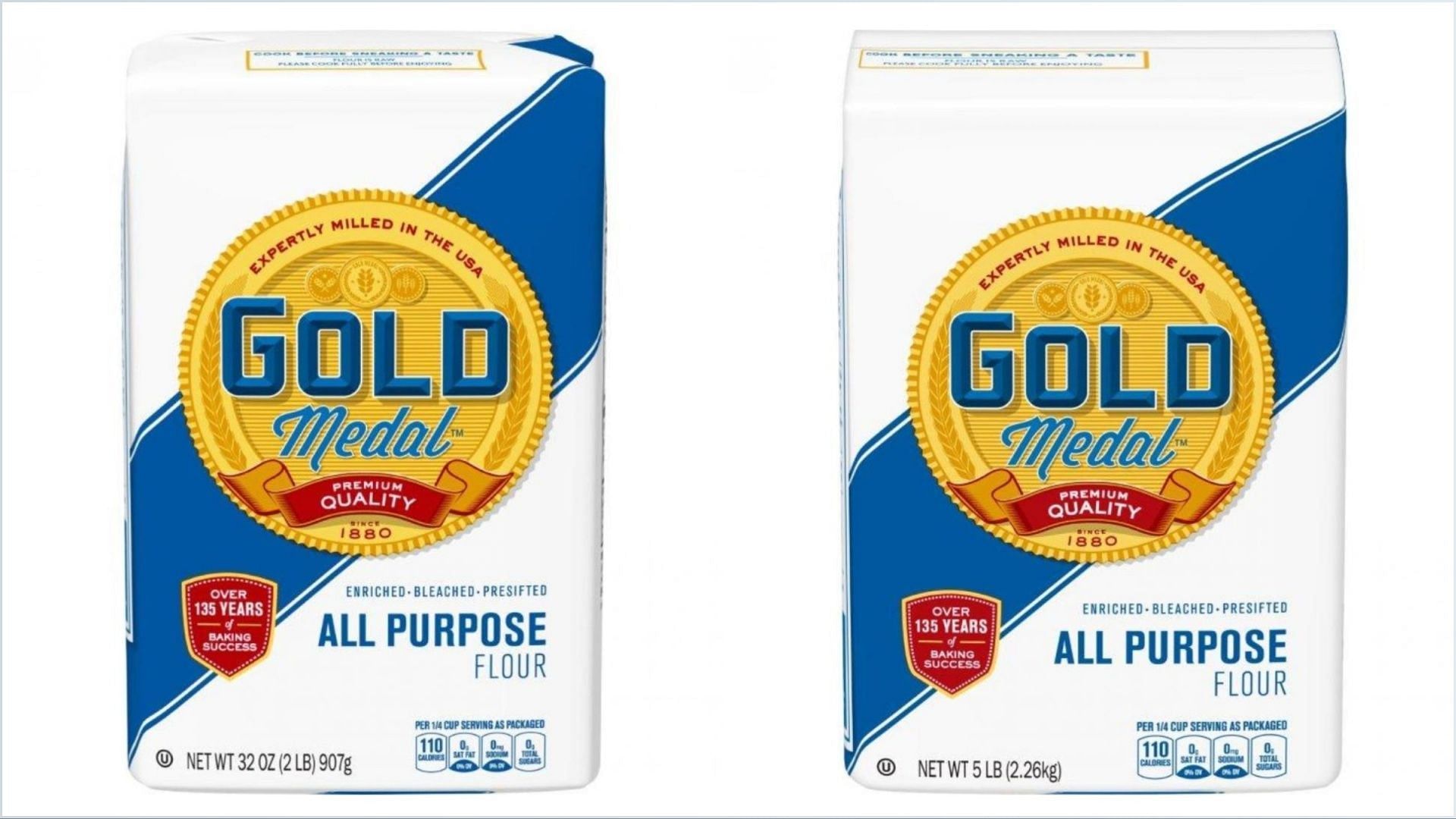 the recalled packs of Gold Medal Bleached All Purpose Flour (Image via FDA)