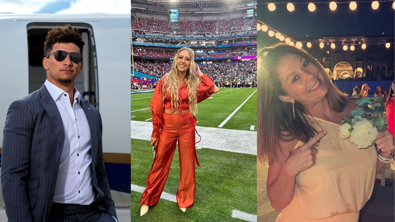 Patrick Mahomes (l) shares pictures of his wife Brittany (m) and mother Randi (r) on Mother