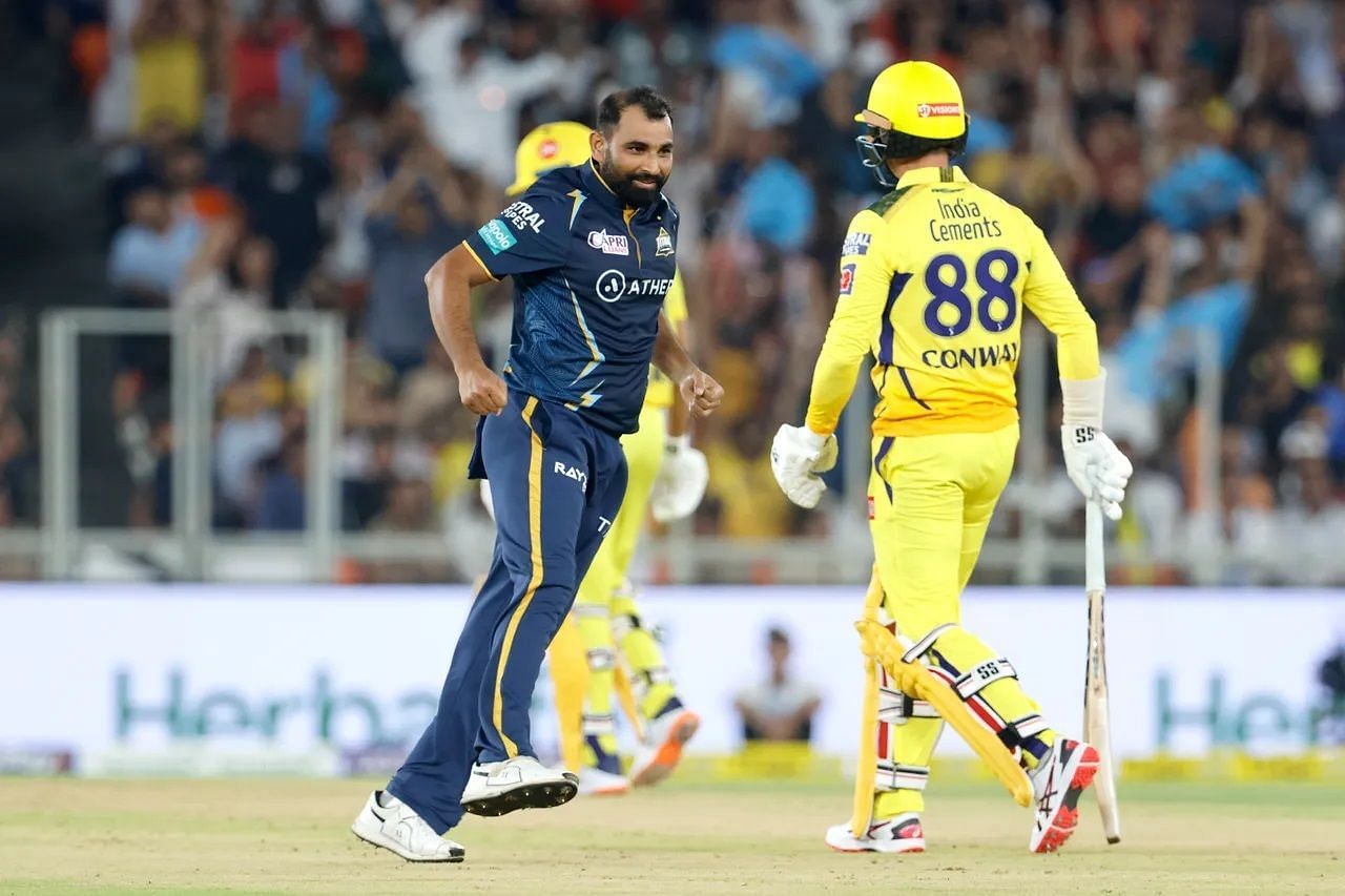 Mohammad Shami castled Devon Conway in the opening game of IPL 2023. [P/C: iplt20.com]