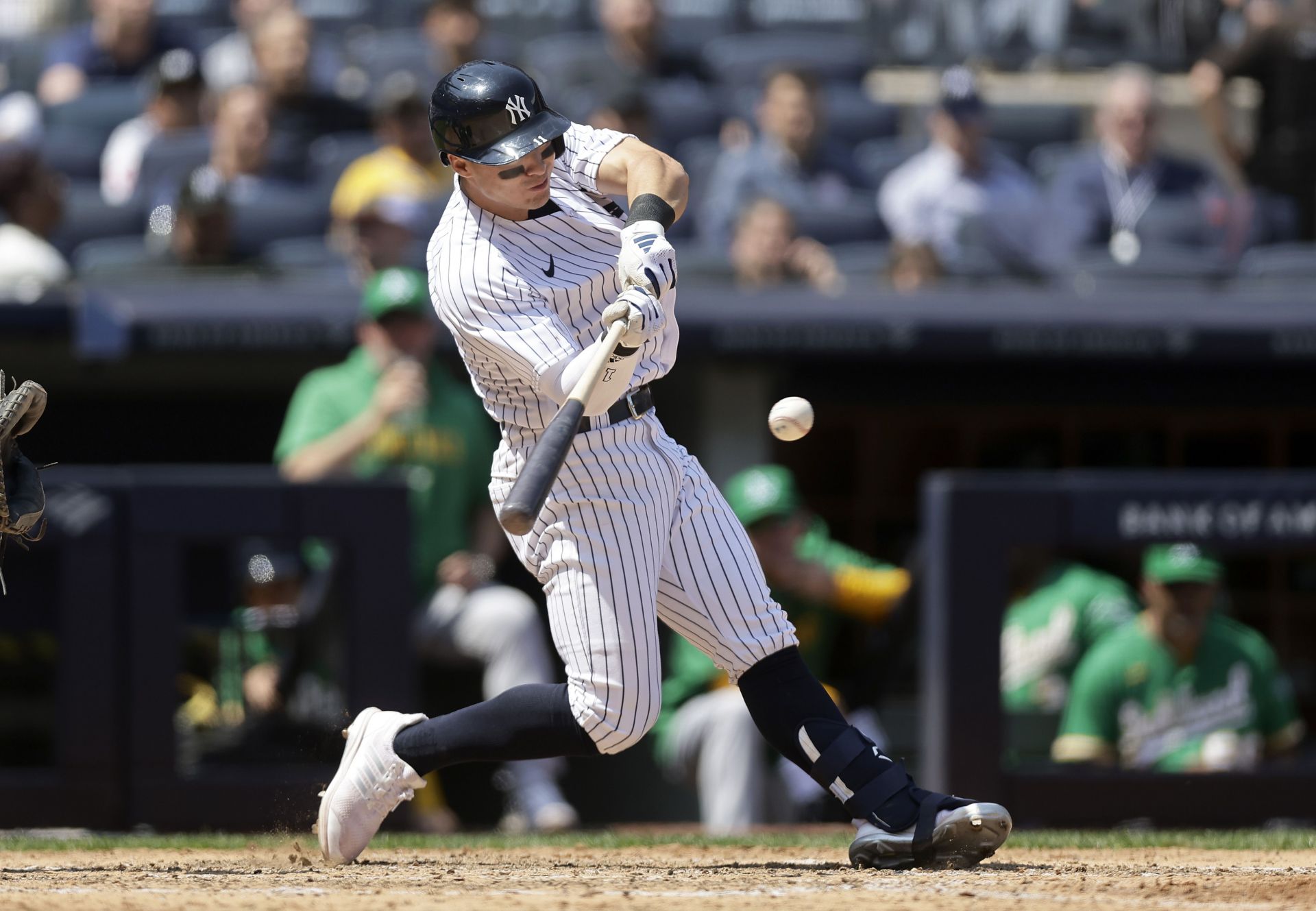 A young fan at his first Yankees game was ecstatic to see Aaron