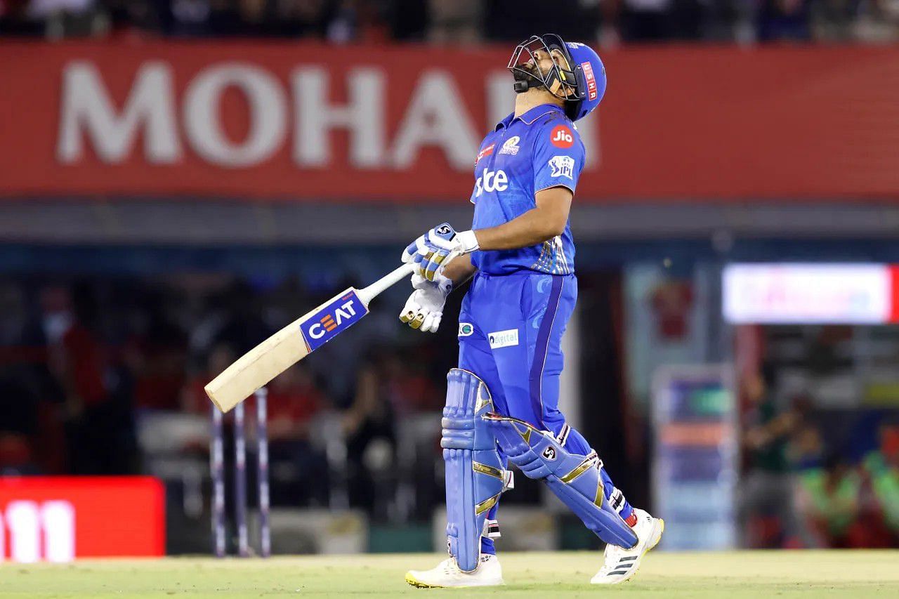 Rohit Sharma in disappointed mode after a low score vs PBKS [IPLT20]