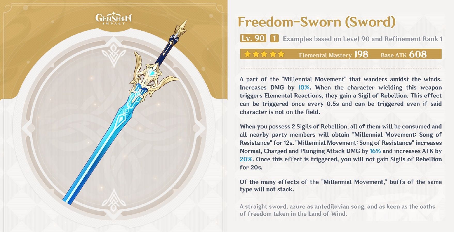 Freedom-Sworn is a great support weapon (Image via HoYoverse)