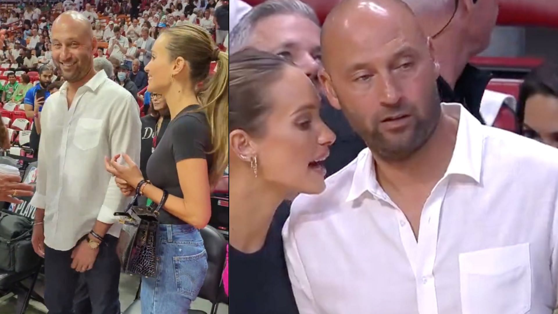 Derek Jeter with wife Hannah Jeter spotted in Miami 