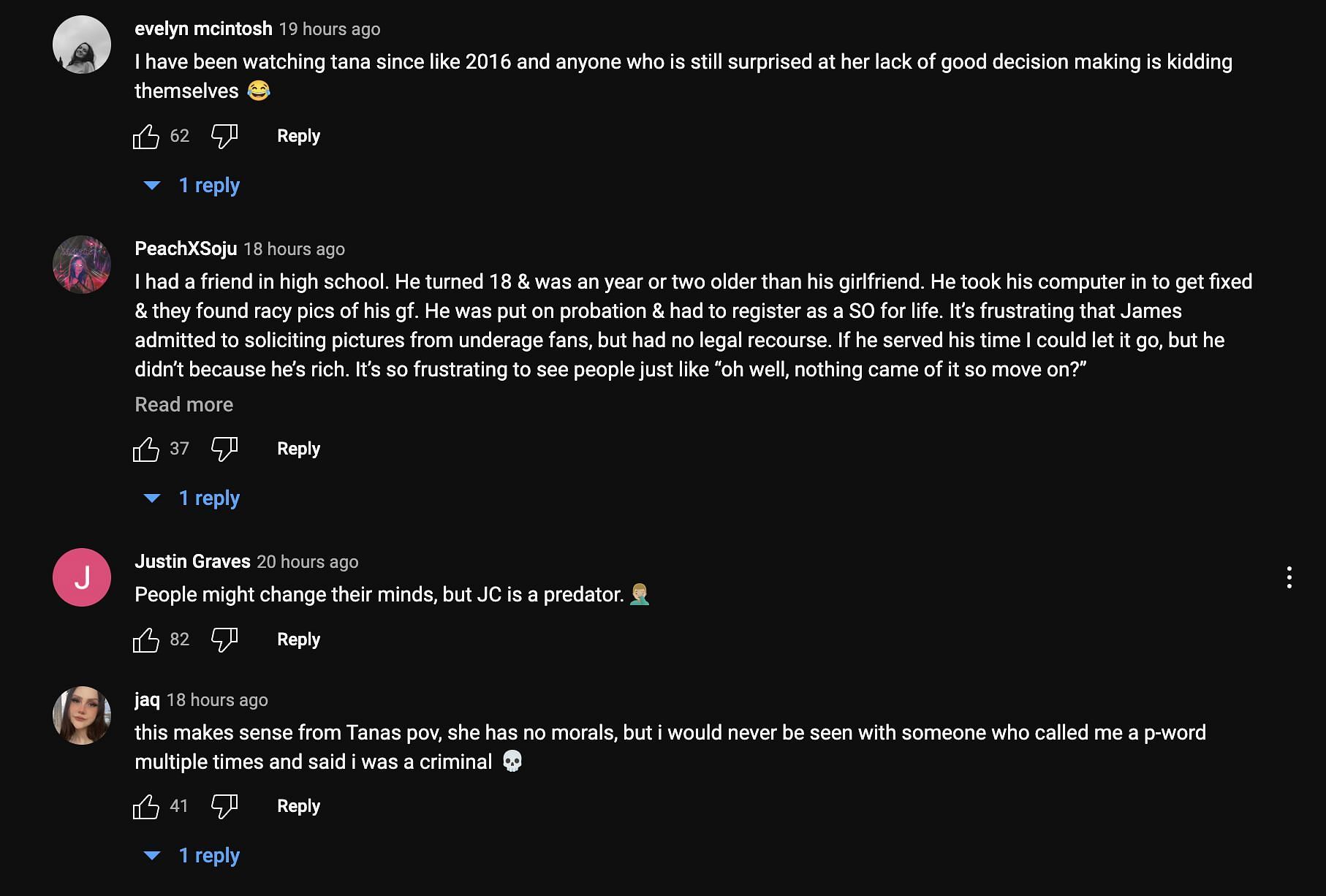 Social media users lash out at Tana Mongeau for being friendly with James Charles after talking ill about him for nearly 4 years. (Image via YouTube)