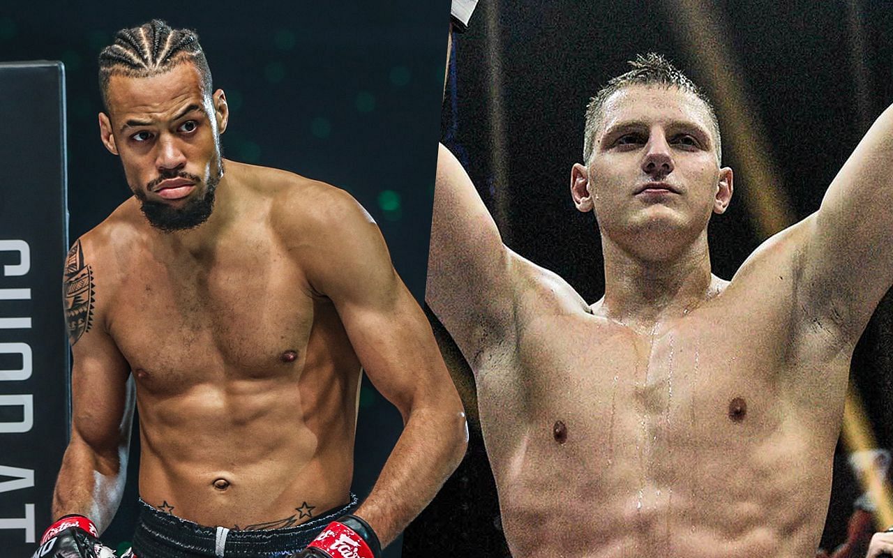 Regian Eersel (Left) faces Dmitry Menshikov (Right) at ONE Fight Night 11