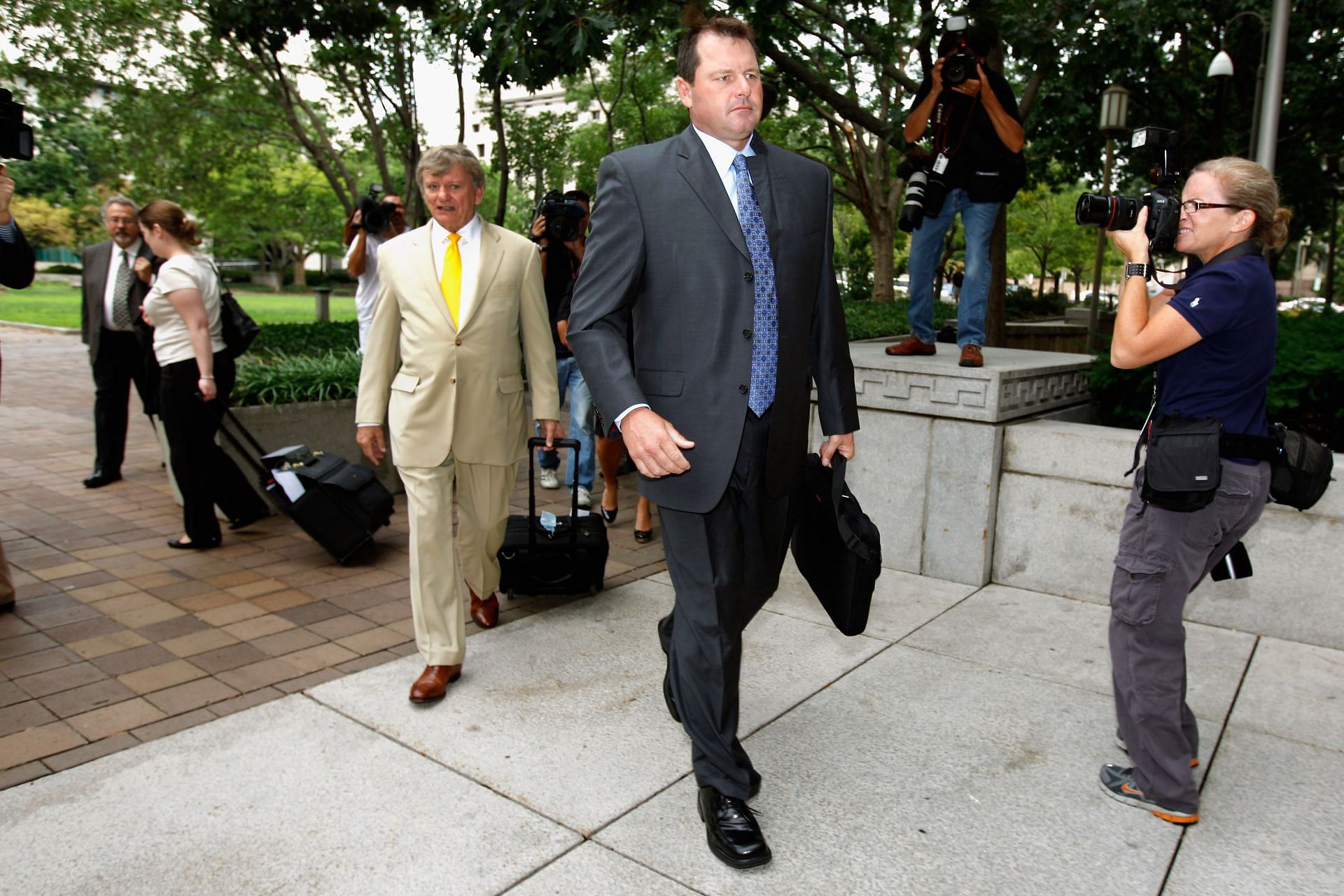 Roger Clemens Attends Hearing On Possible Perjury Re-Trial