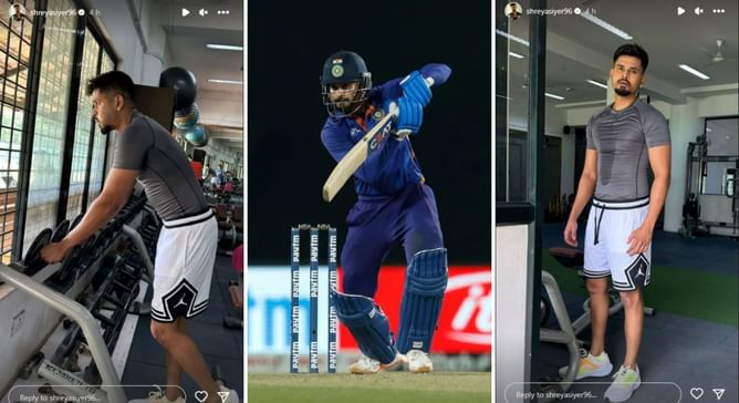 [Pictures] Shreyas Iyer sweats it out in the gym as he begins rehab after being ruled out of the WTC final