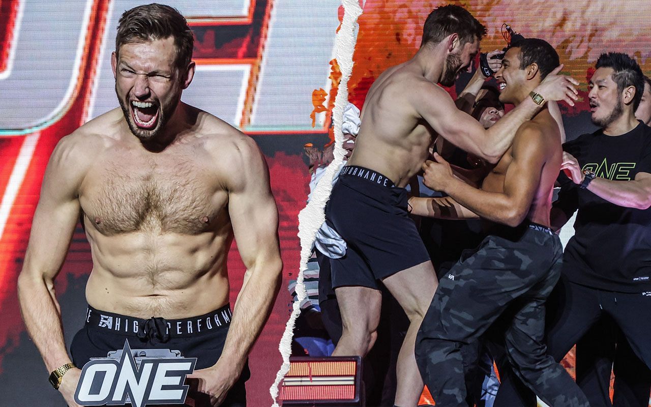 Reinier de Ridder (L) caused a bit of a panic during his faceoff with Tye Ruotolo. | [Photo: ONE Championship]