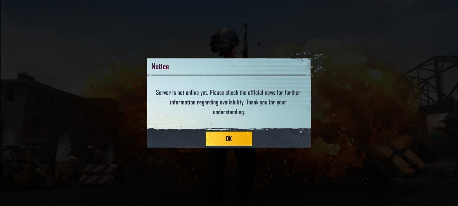 The Battlegrounds Mobile India servers are still offline as of 21 May 2023 (Image via Krafton)