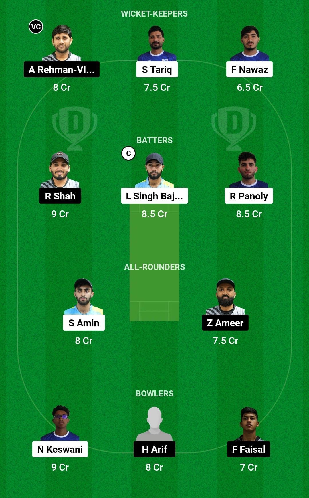 Dream11 Team for Z Games Strikers vs Nadim Cricket Club - Sharjah Ramadan T20 League 2023.