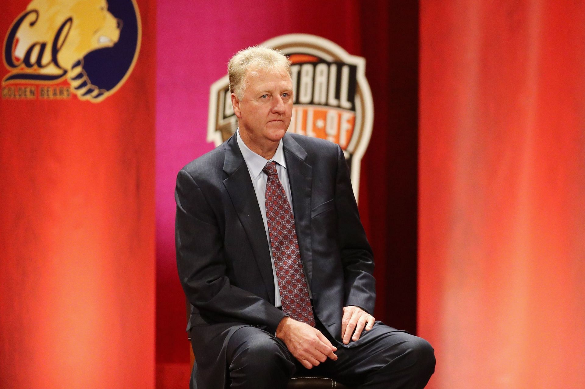 Larry Bird at the 2018 Basketball Hall of Fame Enshrinement Ceremony