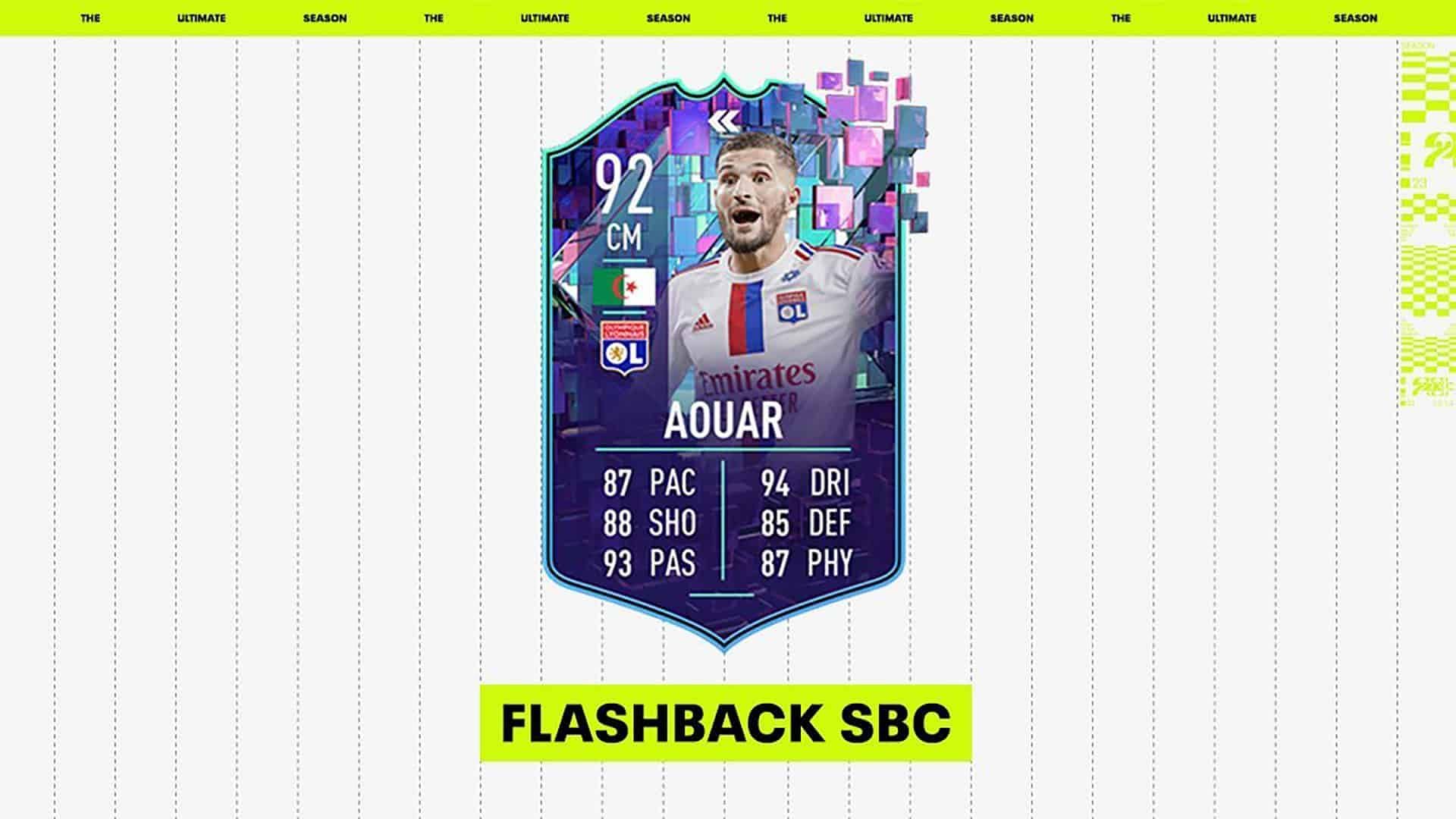 FIFA 23 Houssem Aouar Flashback SBC solutions and how to unlock it (Image via EA Sports)