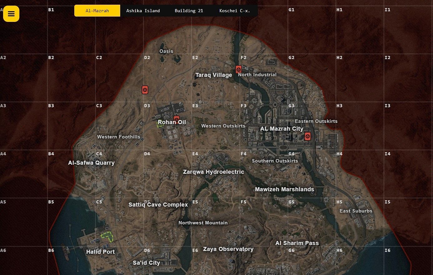 Entry Points for Koschei Complex (Image via warzonetacmap.online)