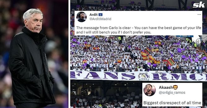 “Biggest disrespect of all time”, “Cruel at best” – Real Madrid fans feel Ancelotti will ‘regret’ leaving player out of line-up to face Man City