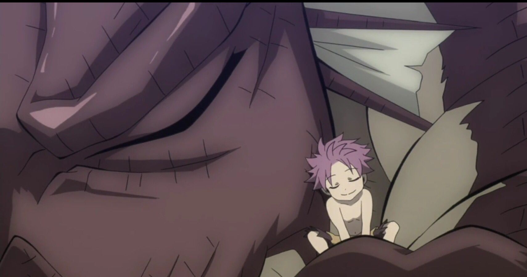 Igneel taking a nap with Natsu (Image via Studio A-1 Pictures)