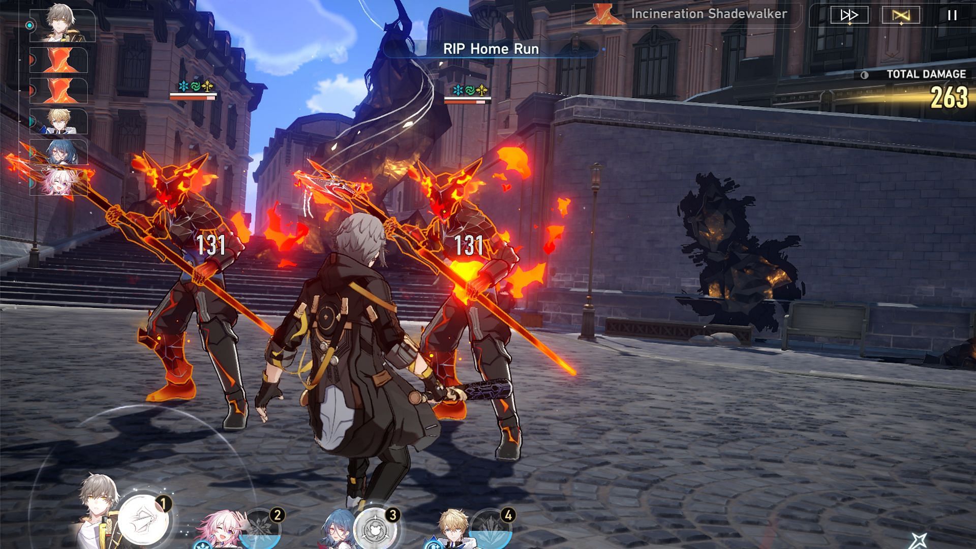 An example of a player with auto battle and faster gameplay turned on (Image via HoYoverse)