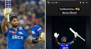 “Tula Maanla bhau” – Virat Kohli reacts to Suryakumar Yadav’s maiden IPL ton