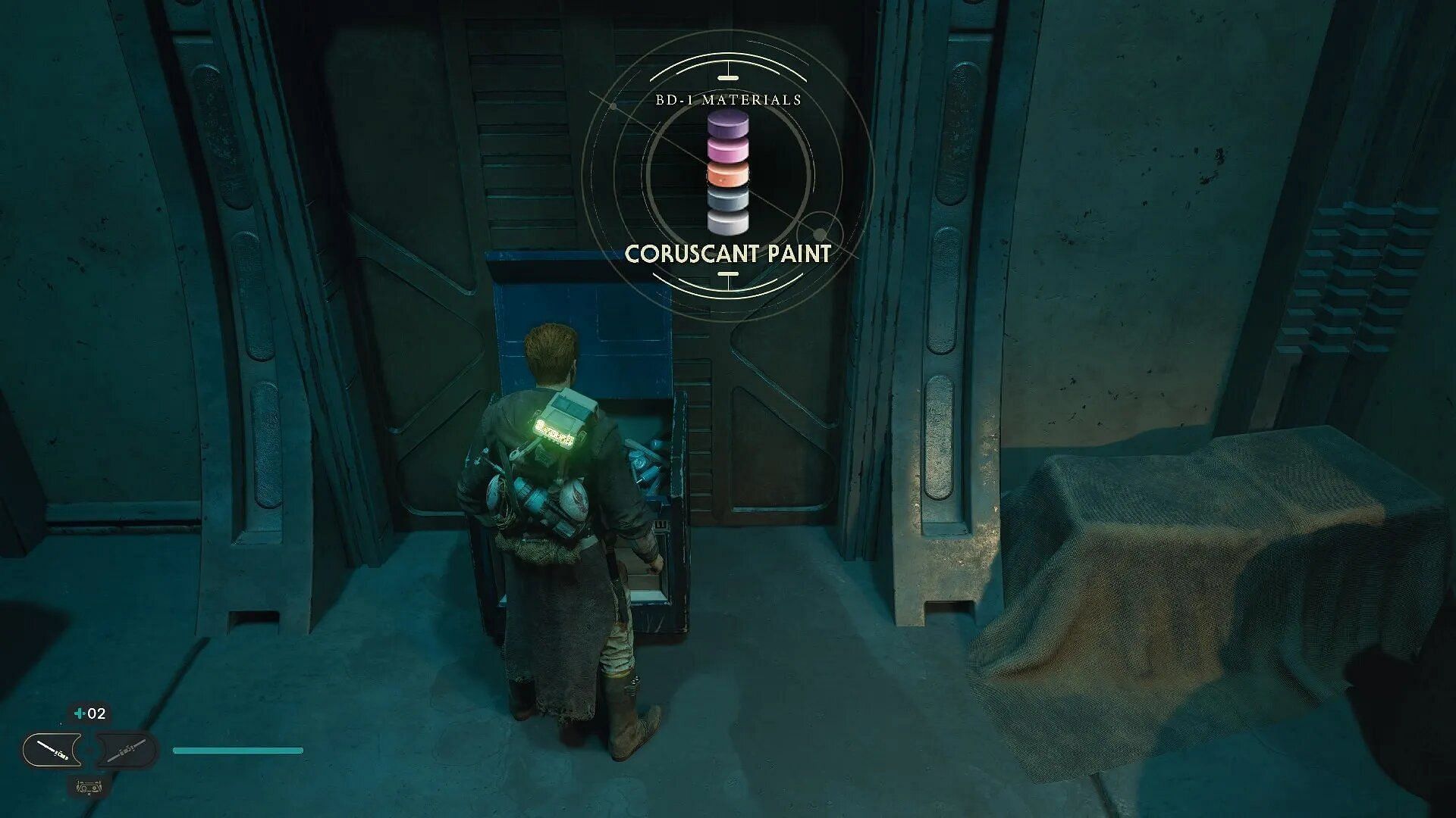 Defeat the stormtrooper and open this chest to acquire the paint (Image via Electronic Arts)