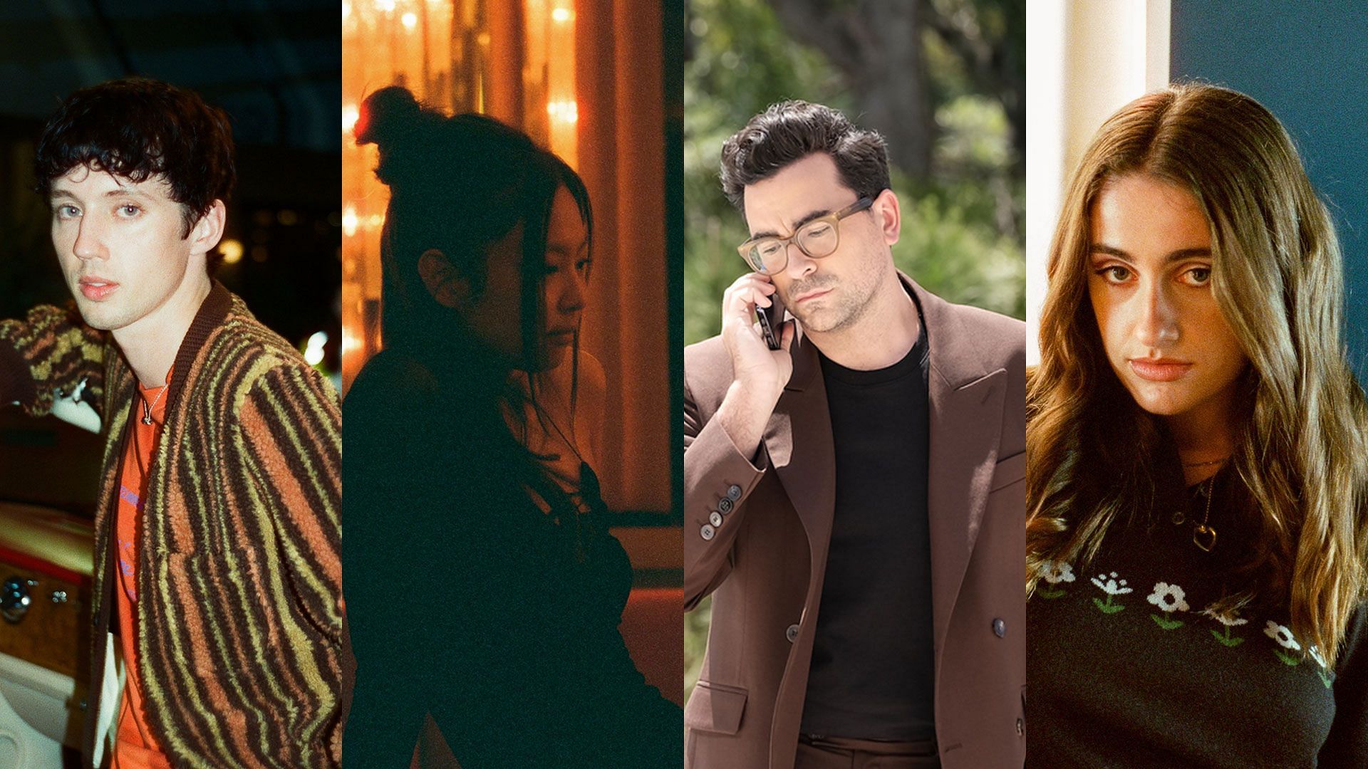 Troye Sivan, Jennie Kim, Dan Levy, and Rachel Sennott in The Idol (Image via IMDb)