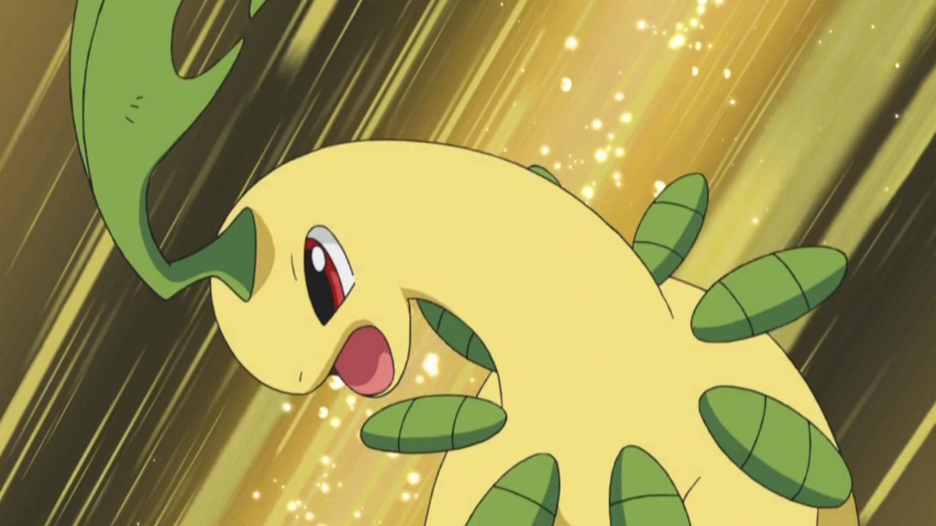 Bayleef as it appears in the anime (Image via The Pokemon Company)