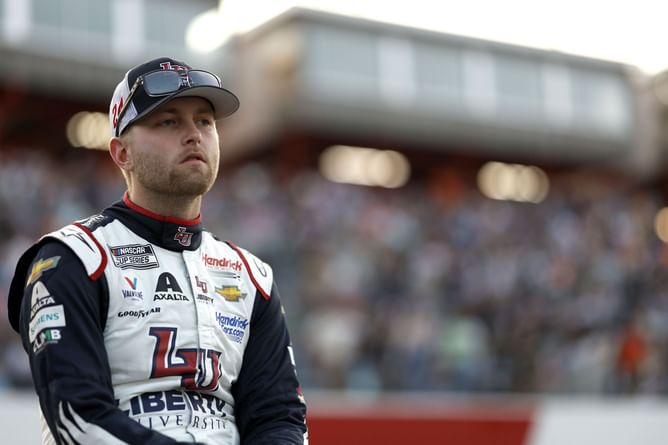 NASCAR Xfinity race rescheduled to Monday noon after bad weather in Charlotte, William Byron takes pole