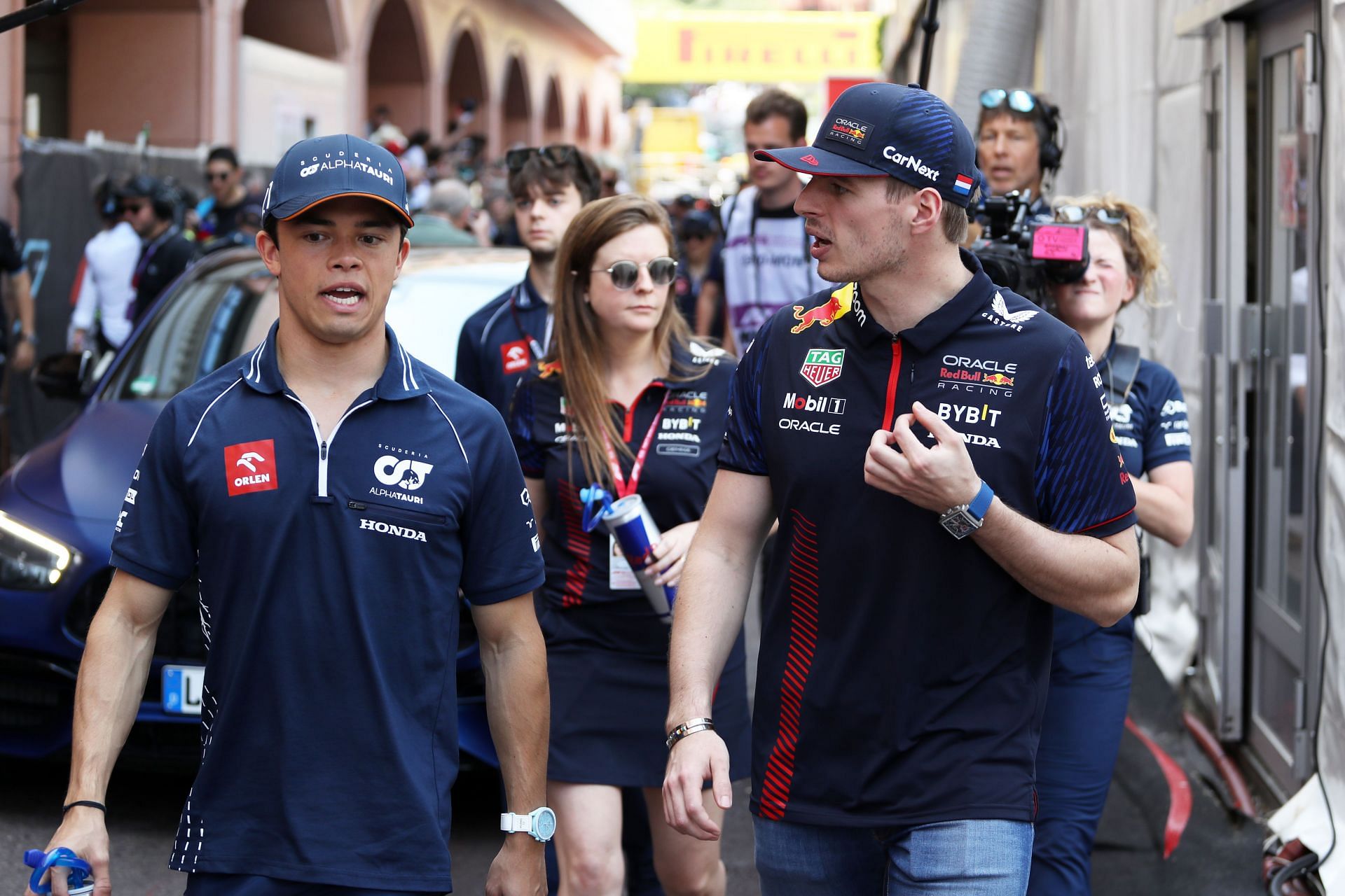 Nyck de Vries and Max Verstappen in the Monaco GP