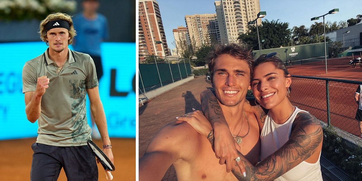 Alexander Zverev pictured with girlfriend Sophia Thomalla 