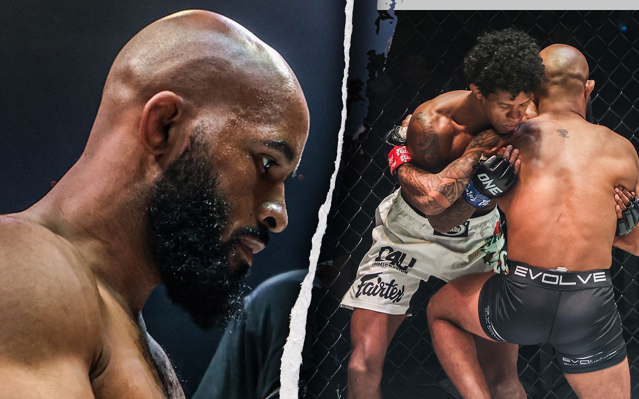 Demetrious Johnson effectively used the shoulder bump against Adriano Moraes in their trilogy fight. -- Photo by ONE Championship