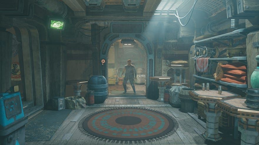 The central hangout spot for the game, Pyloon&#039;s Saloon, has customizable music (image via Respawn Entertainment)