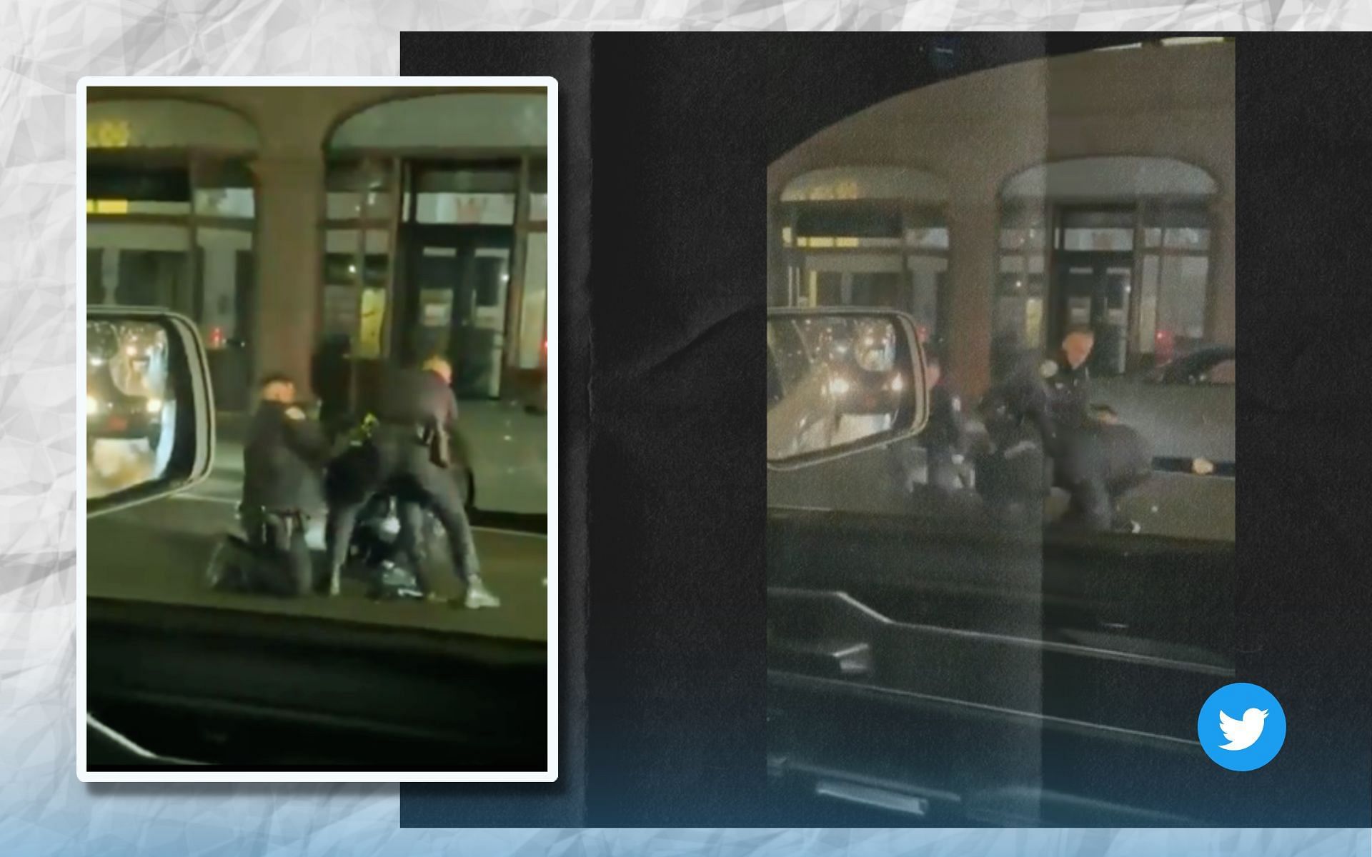 Kelvin Gastelum reacts to clip of 3 officers struggling to apprehend a man. [Image credits; @KelvinGastelum on Twitter]
