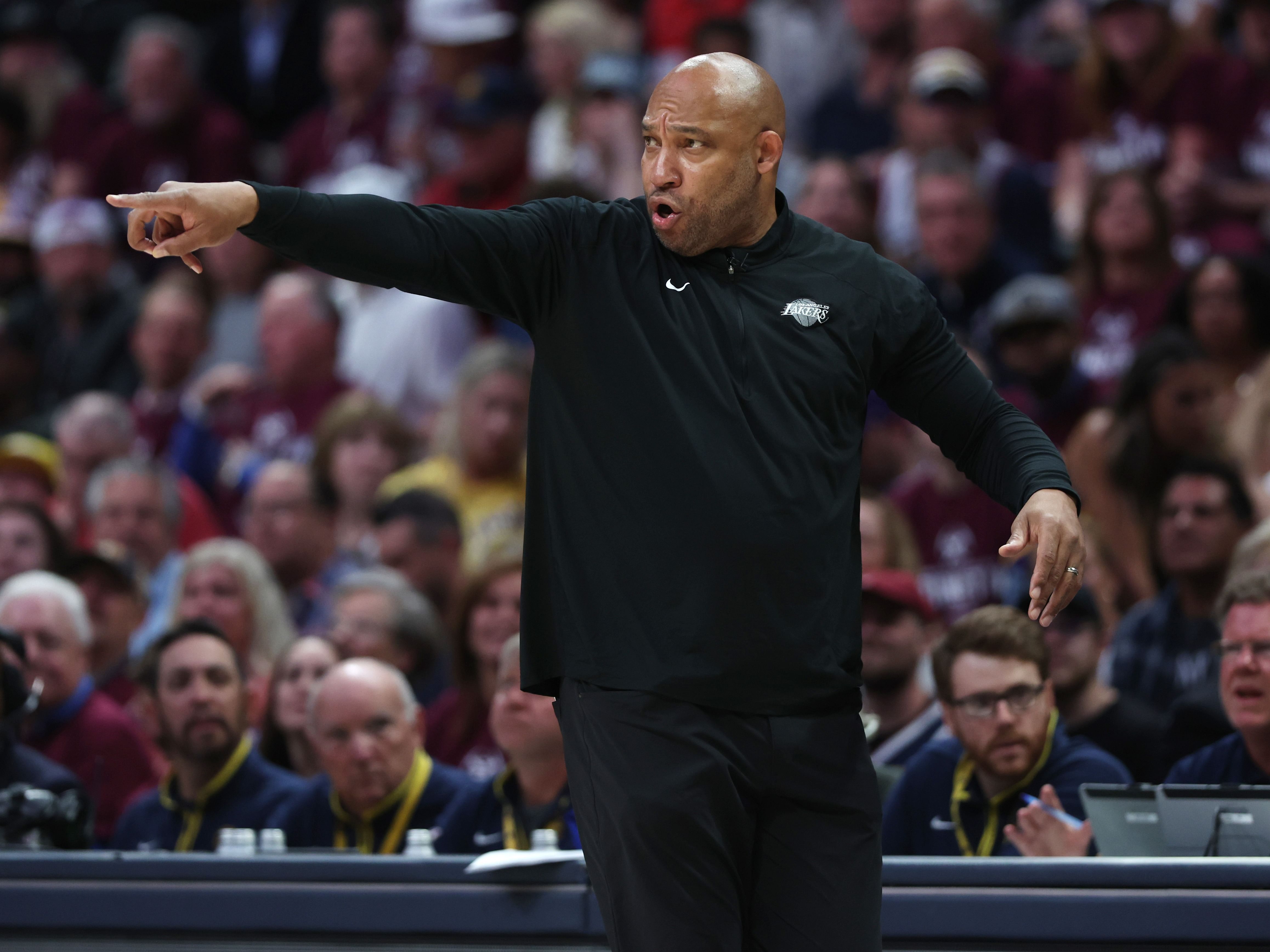 LA Lakers head coach Darvin Ham during Game 1 against Nuggets