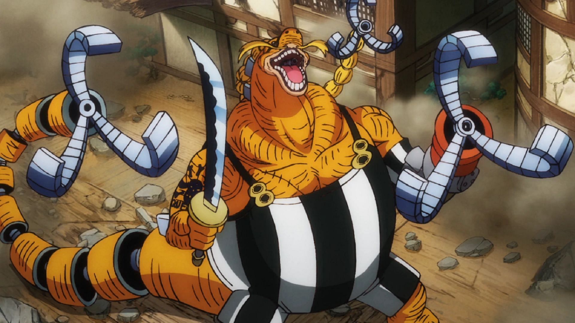 Queen's Hybrid Zoan form as seen in One Piece (Image via Toei Animation, One Piece)