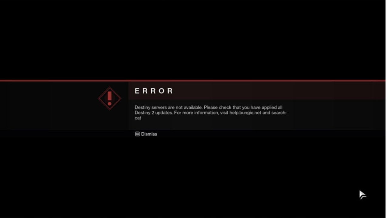 Destiny 2 server status for Season of the Wish