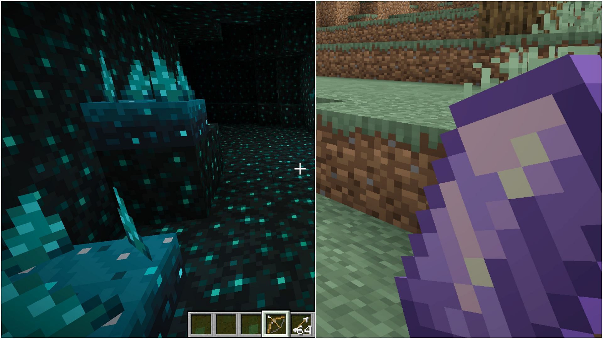 Sculk sensor and amethyst shard are needed to craft the new block in the Minecraft 1.20 update (Image via Mojang)