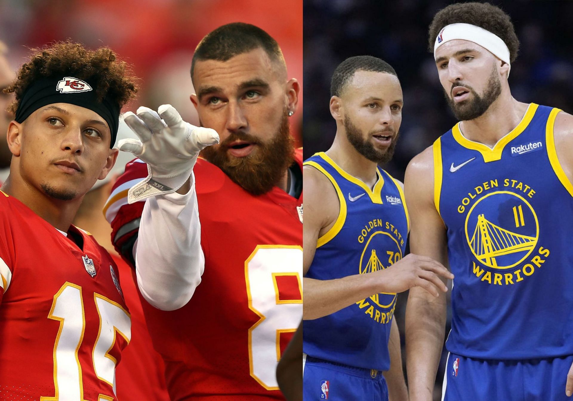 Patrick Mahomes and Travis Kelce set to faceoff against Stephen Curry and Klay Thompson