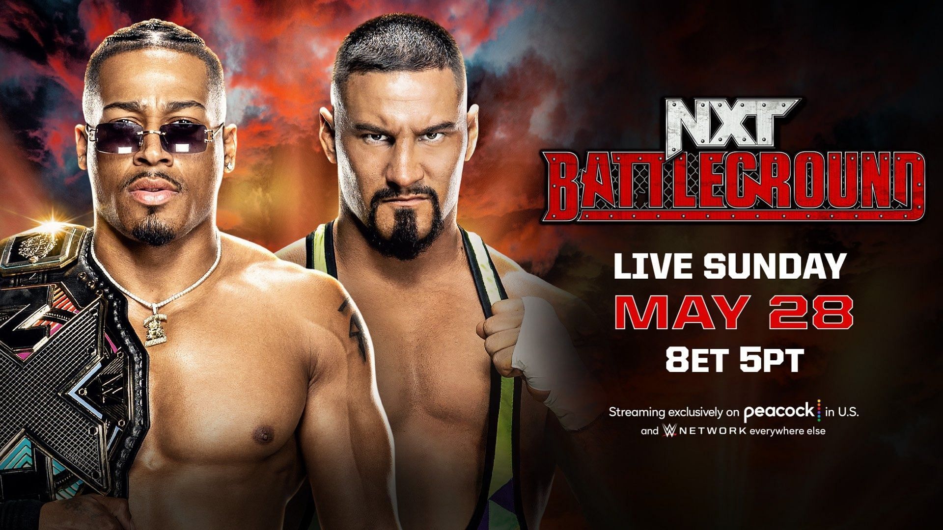 Carmelo Hayes will defend his title against Bron Breakker at NXT Battleground.