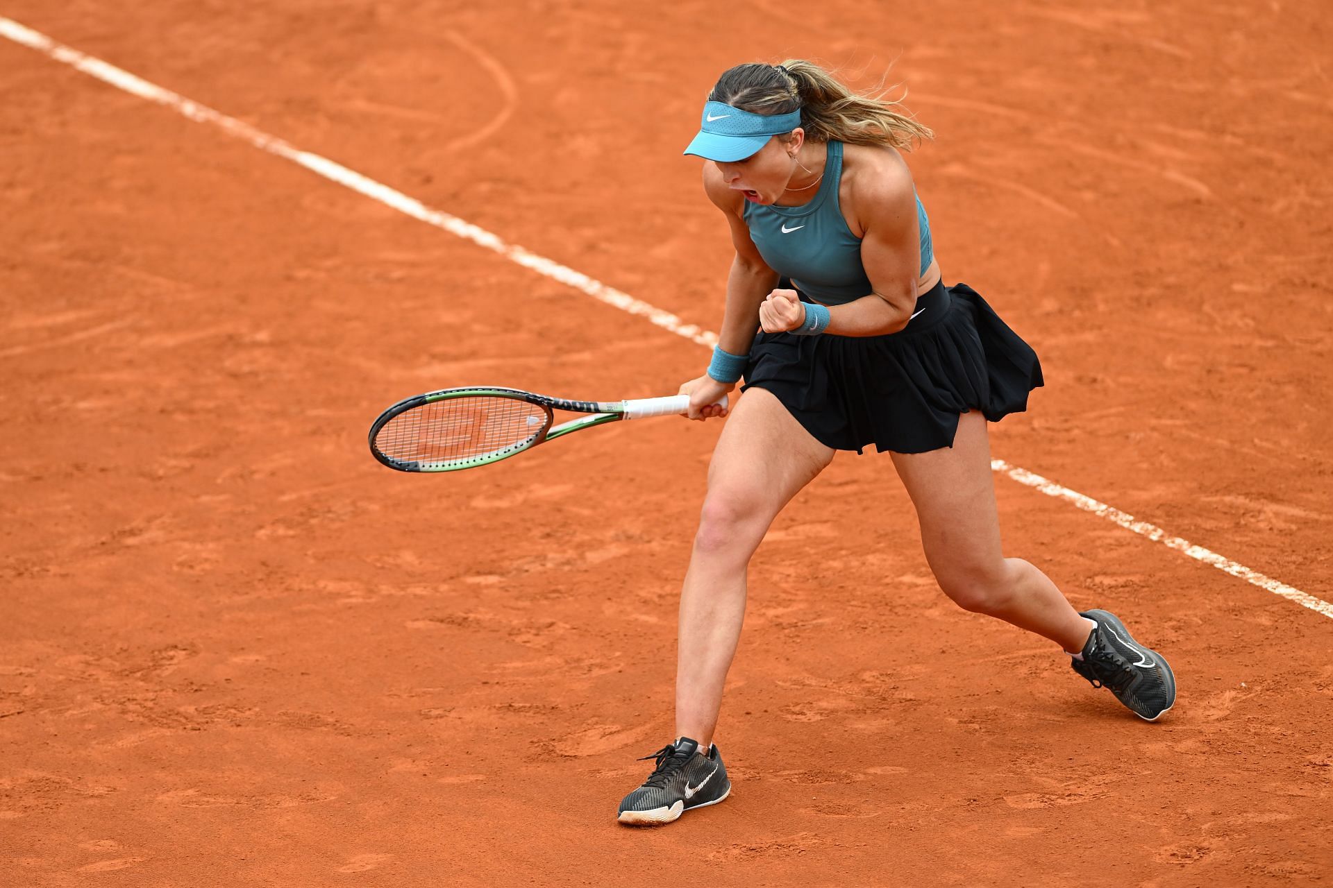 Paula Badosa in action at the Italian Open